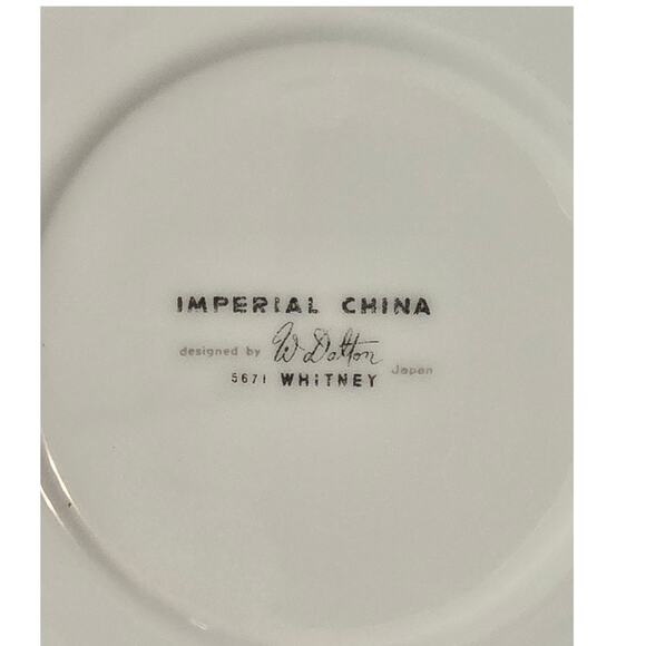 Vintage W. Dalton Whitney Pattern Imperial China 5671 Teacup & Saucer set of 4 - Picture 6 of 7